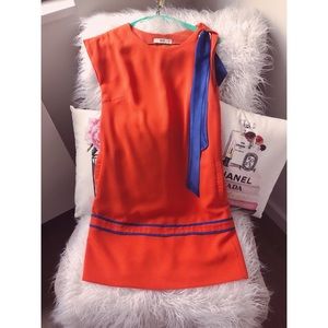 PRADA ruffle-trim long shirt dress